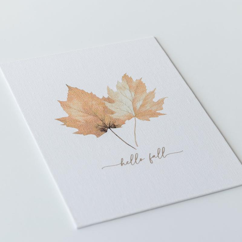 Hello Fall Leaves Art Print - FINAL SALE