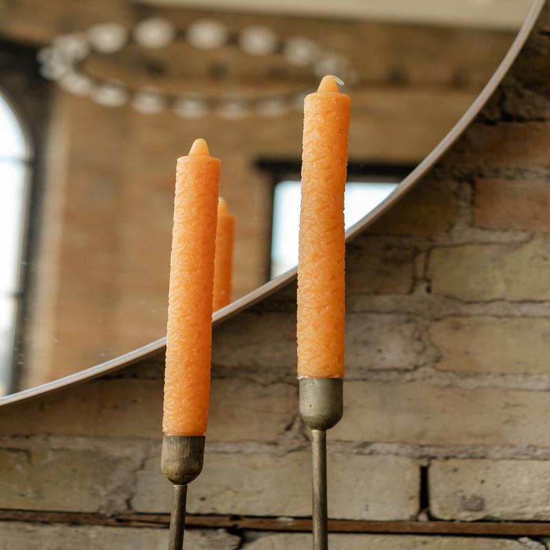 Maple Leaf Unscented Taper Candles Set of 2