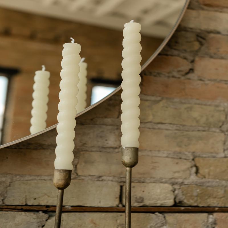 Unscented Twisted Taper Candle Set of 2