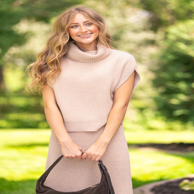 Crosby Ribbed Turtleneck Vest