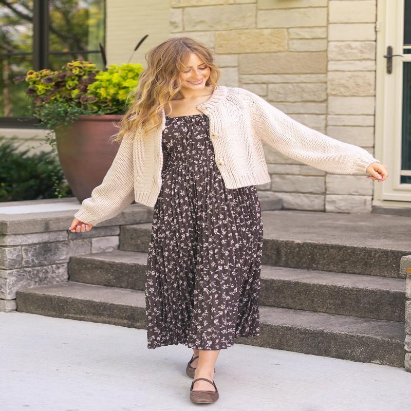 Dance More Bubble Sleeve Cardigan