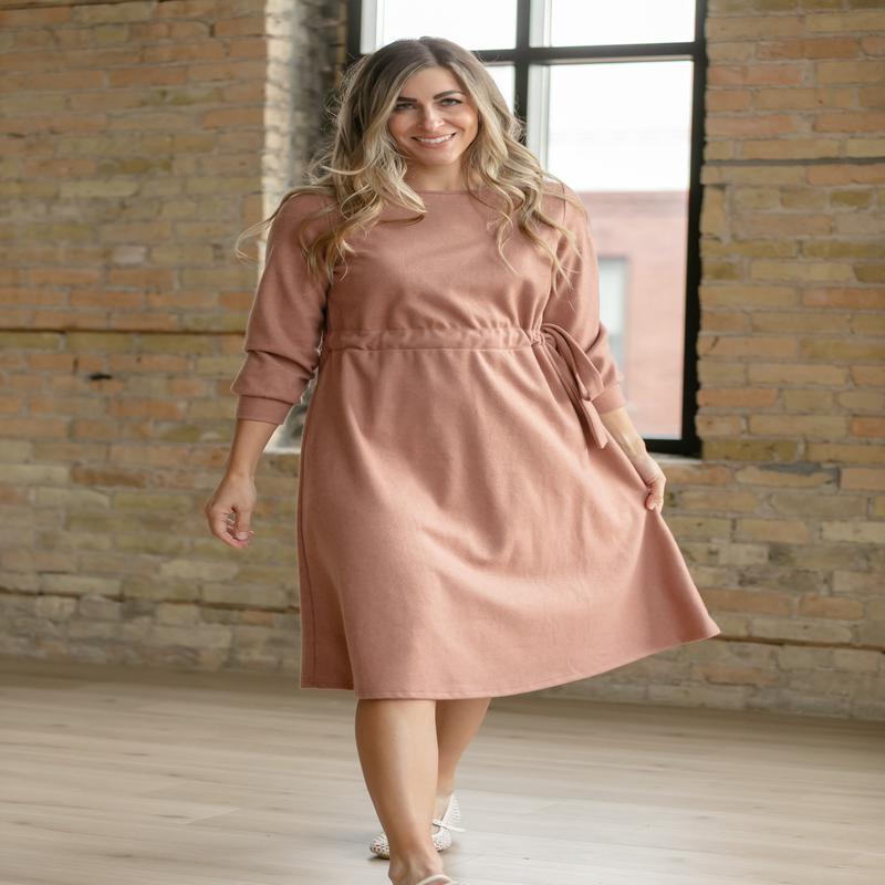 DOORBUSTER - Blair Long Sleeve Midi Dress - FINAL SALE