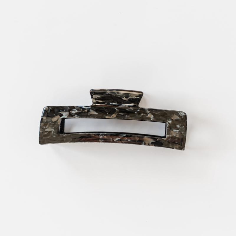 Pixie Woo Marble Black Medium Claw Clip