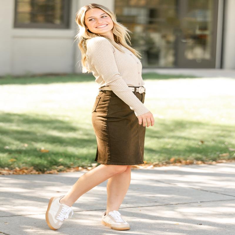 Ribbed Button Down Cardigan