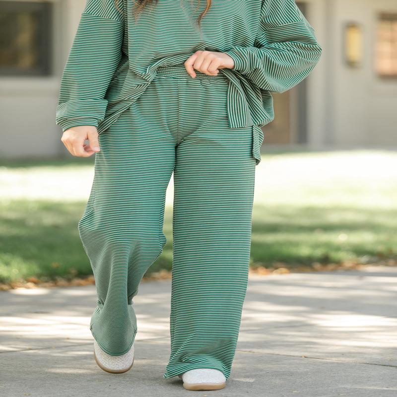 Things Between Levi Green Striped Pants