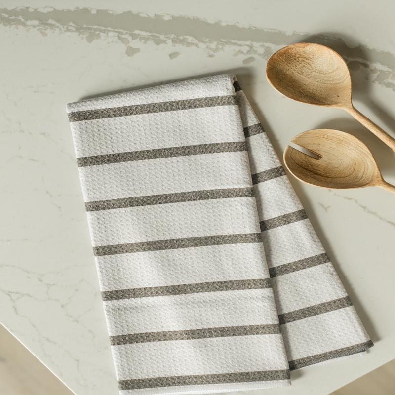 Geometry Salt Air Stripe Tea Towel