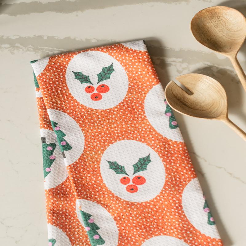 Geometry Vintage Holly Tea Towel