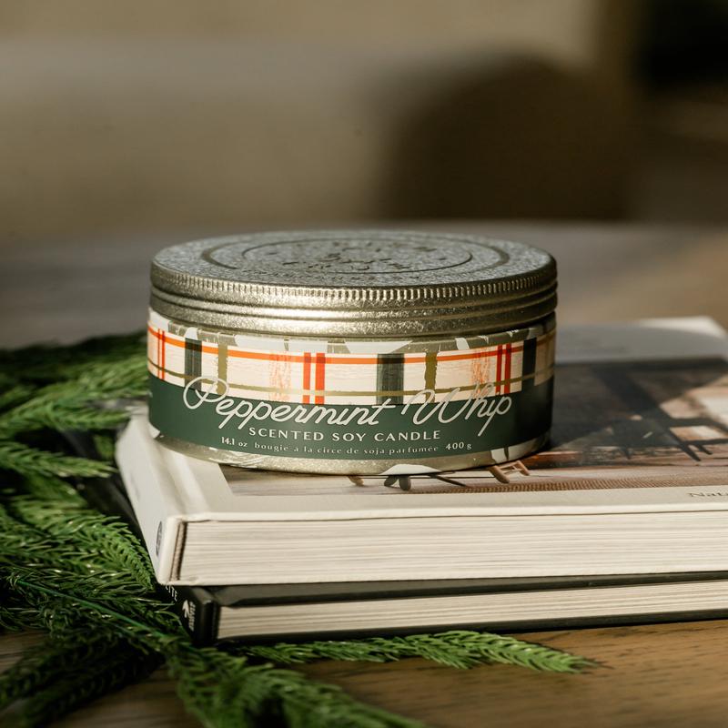 Peppermint Whip Large Tin Candle