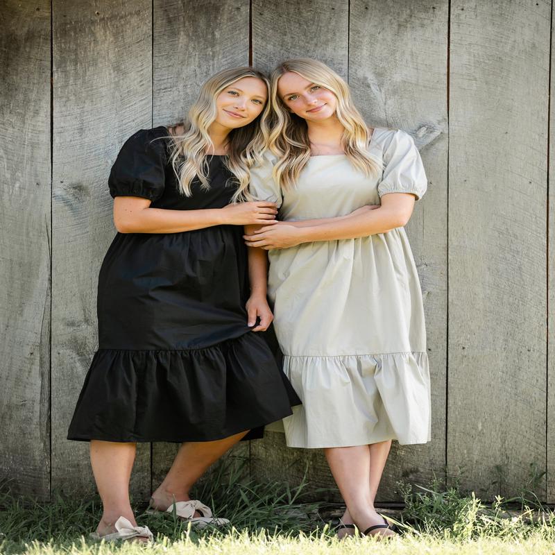 DOORBUSTER - Ava Square Neck Midi Dress - FINAL SALE