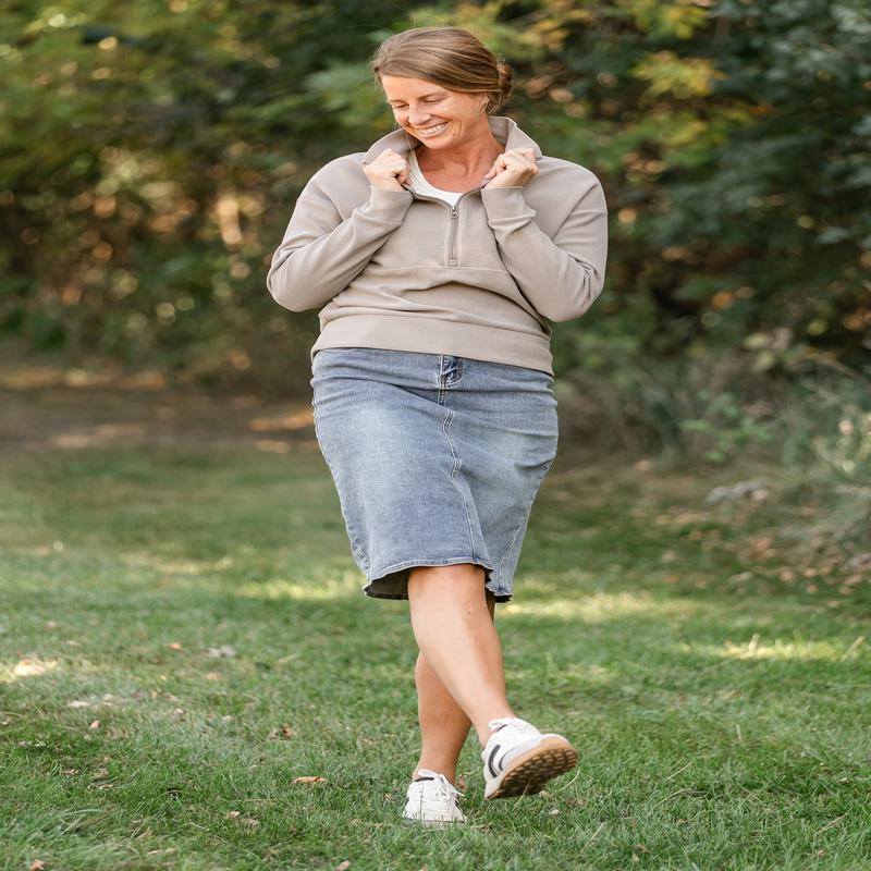 Hazel Half Zip Pullover Sweatshirt - FINAL SALE