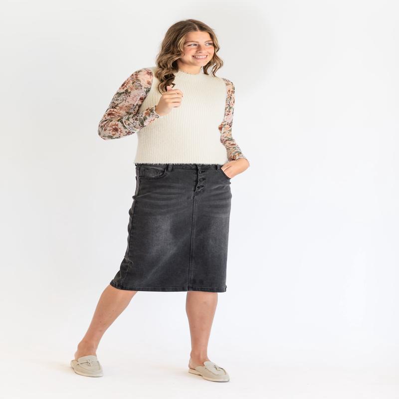 Mesh Floral Long Sleeve Top - FINAL SALE