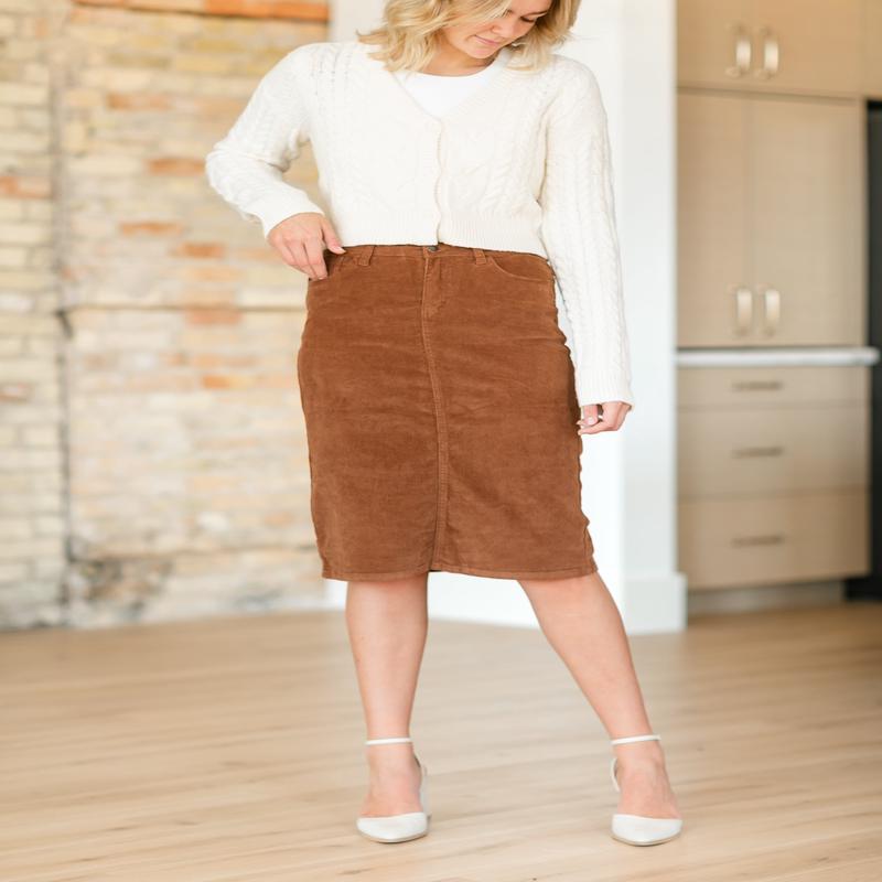 Remi Corduroy Midi Skirt - FINAL SALE