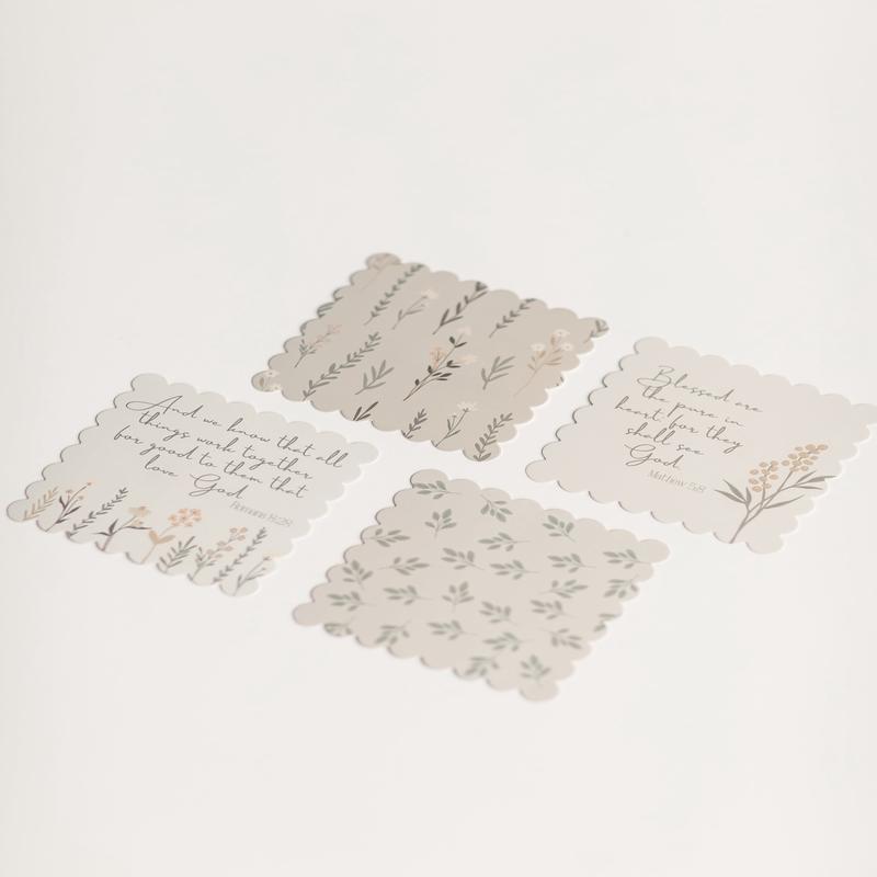 Scalloped Edge Floral Notecards 4ct.