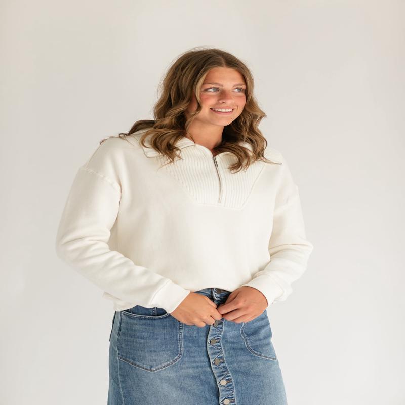 Sonata Fleece Quarter Zip Sweatshirt - FINAL SALE
