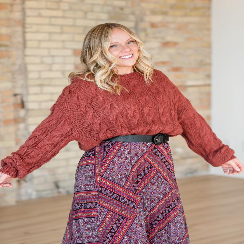 Steve Madden Ceronne Cable Knit Sweater - FINAL SALE