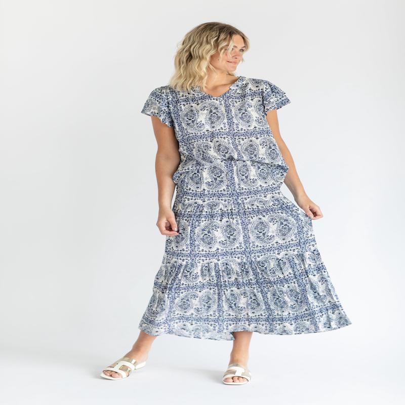 Thalia Blue Floral Paisley Set - FINAL SALE