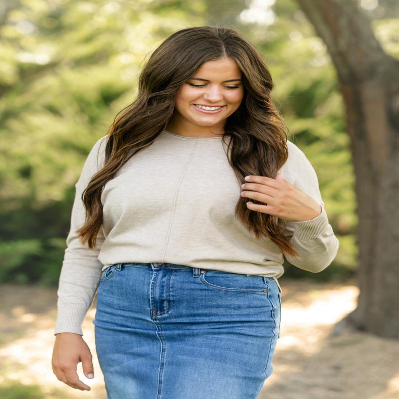 Thena Front Seam Long Sleeve Sweater - FINAL SALE