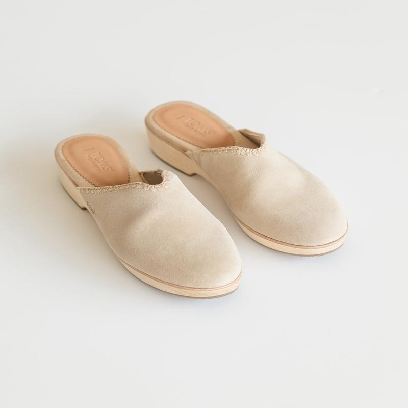 TOMS Addison Suede Clog Heel - FINAL SALE