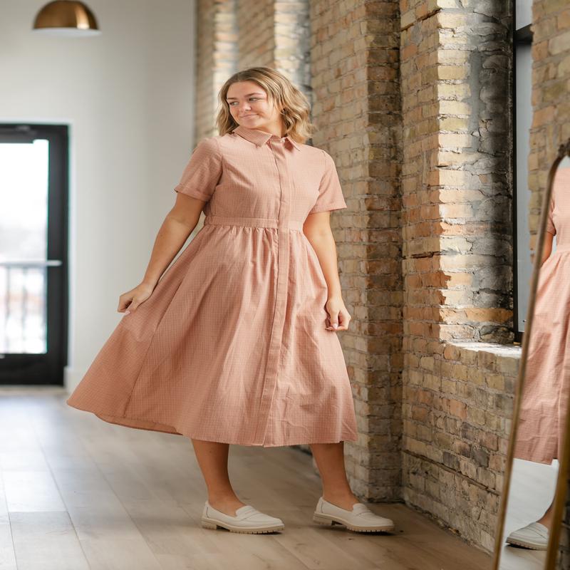 Becky Checkered Button Down Dress - FINAL SALE