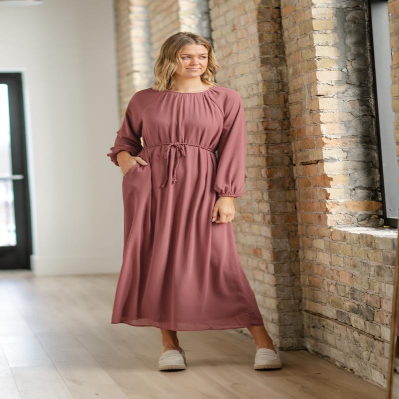 Ember Solid Beaded Trim Maxi Dress - FINAL SALE