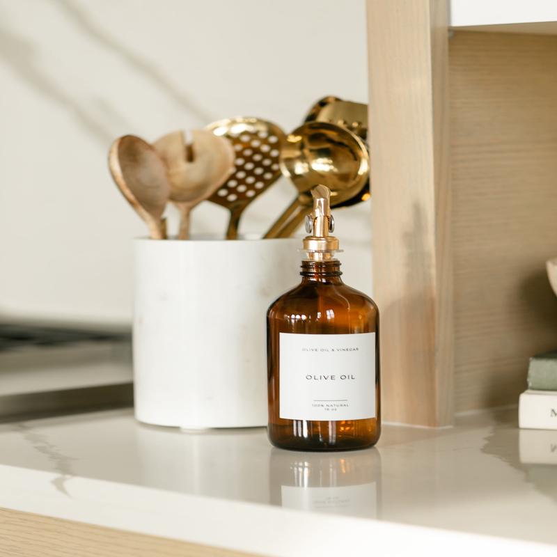 Olive Oil Glass Amber Bottles