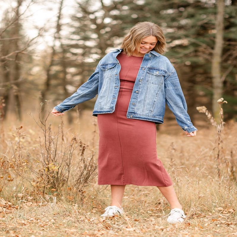 Rosabella Side Shirred Long Dress - FINAL SALE