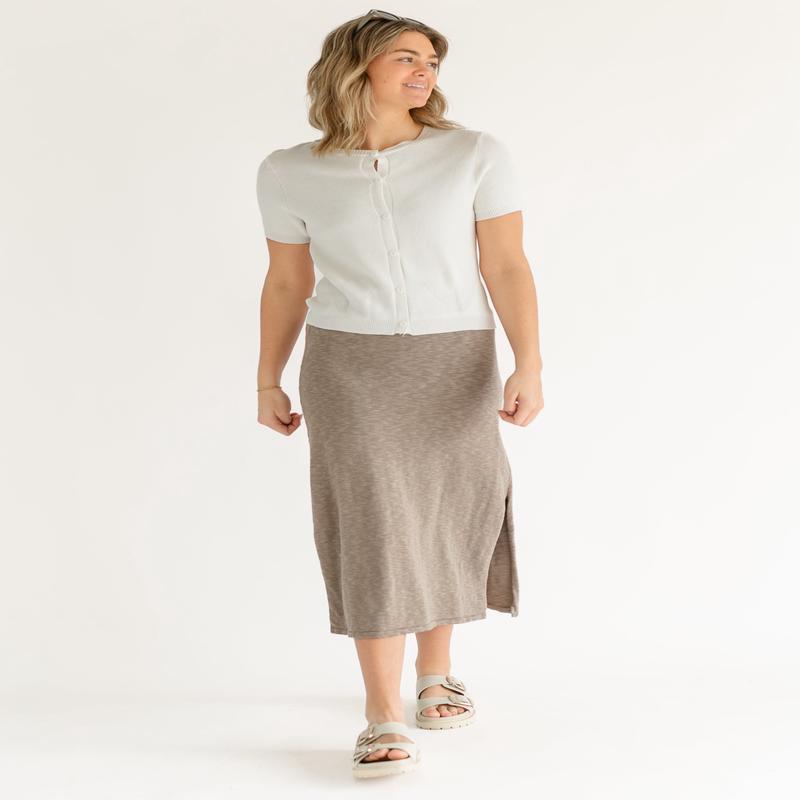 Side Slit Knit Maxi Skirt - FINAL SALE