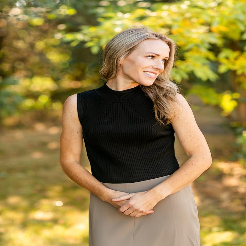 Sleeveless Black Knit Sweater - FINAL SALE