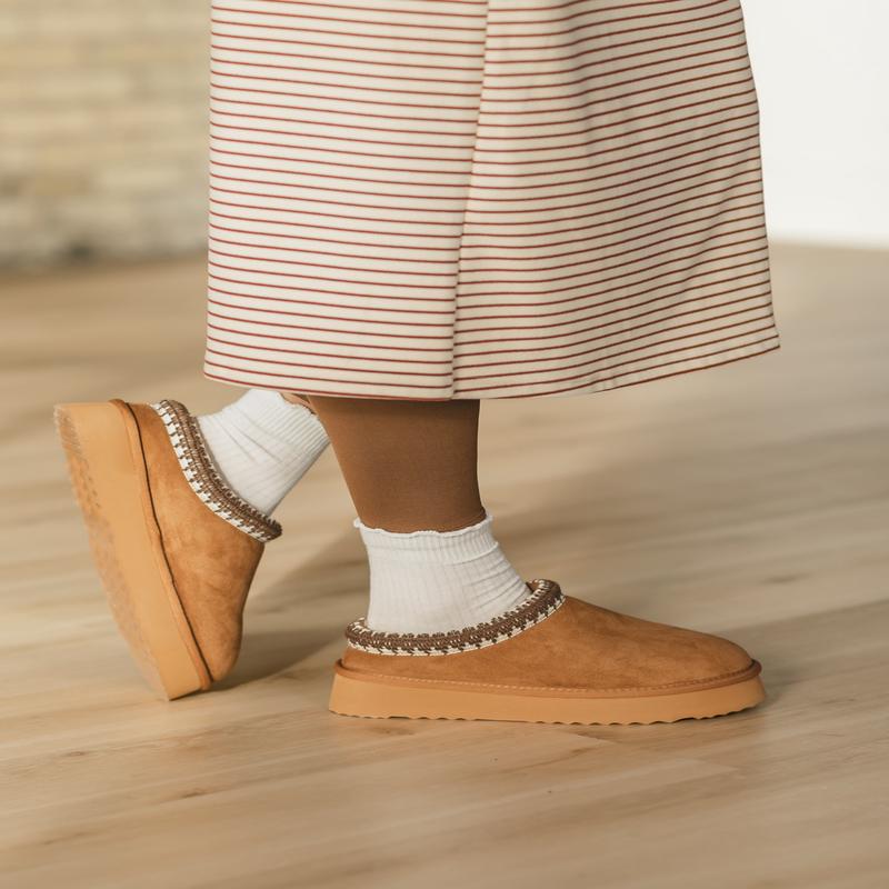 Steve Madden Selena Chestnut Suede Platform Slippers - FINAL SALE