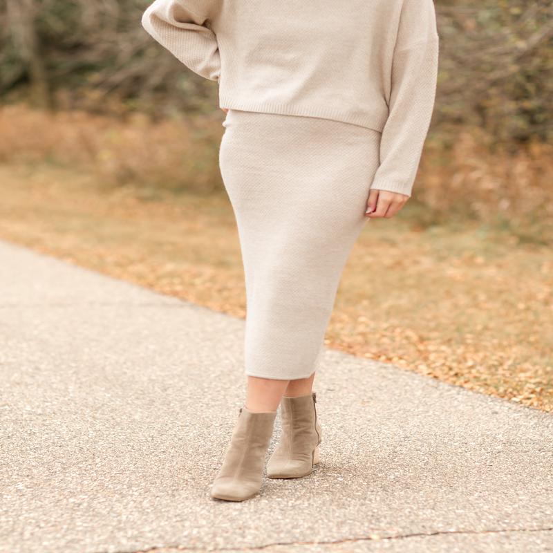 Waffle Knit Maxi Skirt - FINAL SALE