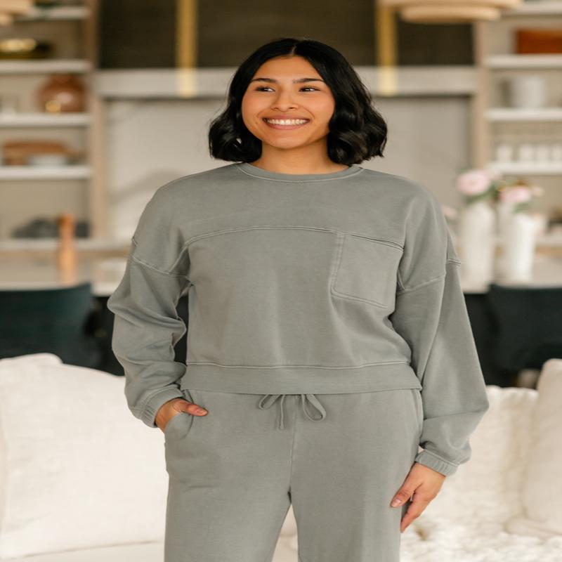 Canton Crewneck Drop Shoulder Top - FINAL SALE