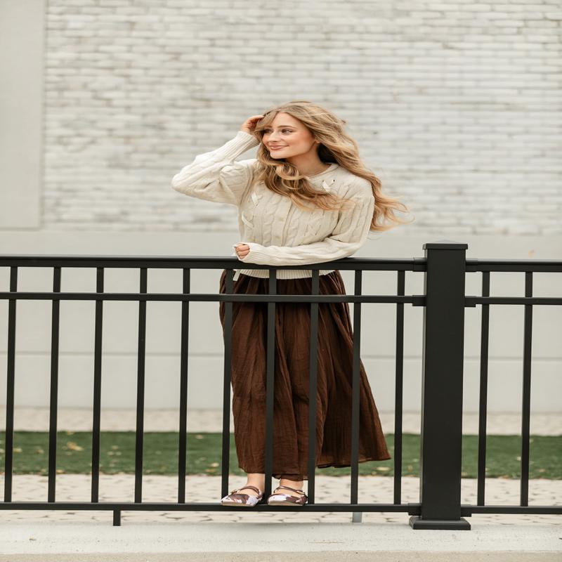 Crinkle Woven Maxi Skirt