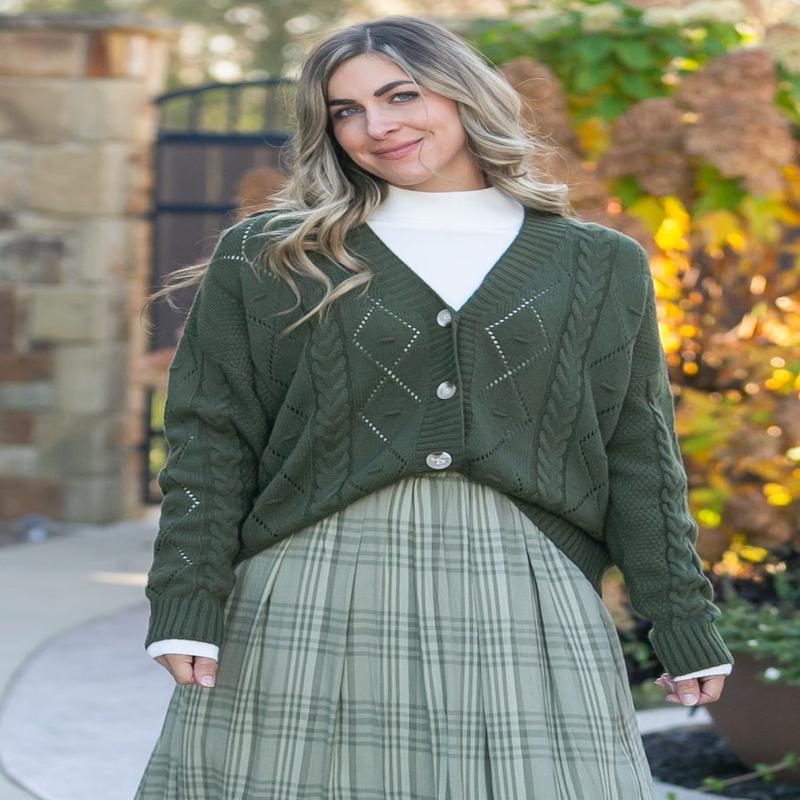 Knit Button Up Cardigan