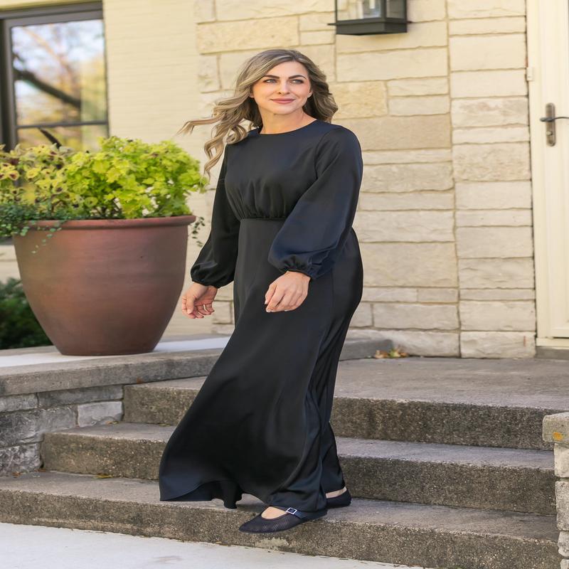 Muriel Satin Maxi Dress