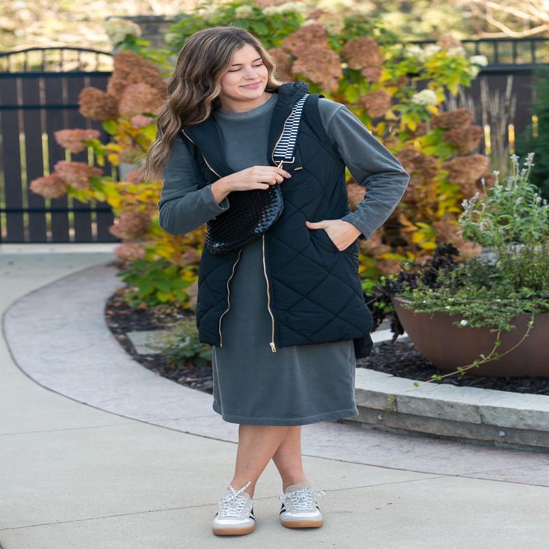 Soft Long Sleeve Sweatshirt Maxi Dress