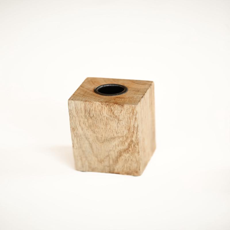 Wood Taper Candle Holder Tall