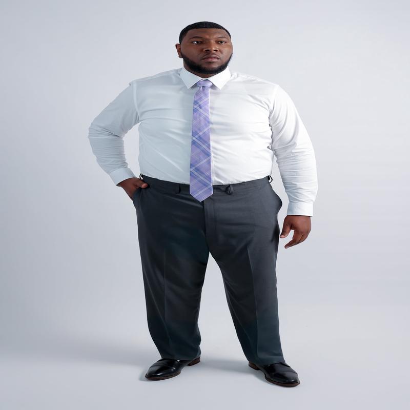 Big & Tall Premium Comfort Tonal Plaid Dress Pant