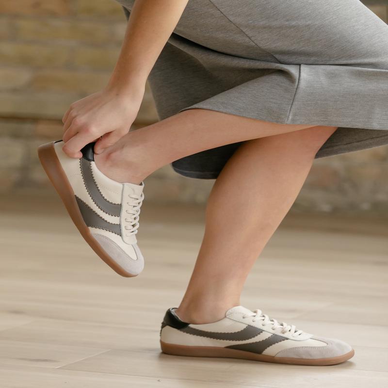 Dolce Vita Merit Sneakers White Gray Leather