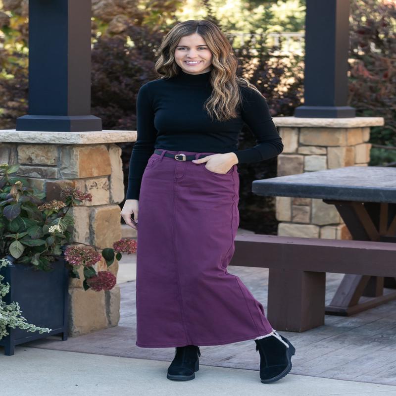 DOORBUSTER - Stella Orchid Denim Maxi Skirt - FINAL SALE