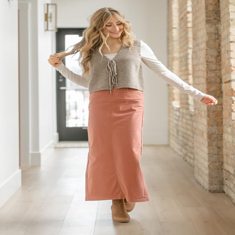 DOORBUSTER - Stella Sienna Denim Maxi Skirt - FINAL SALE