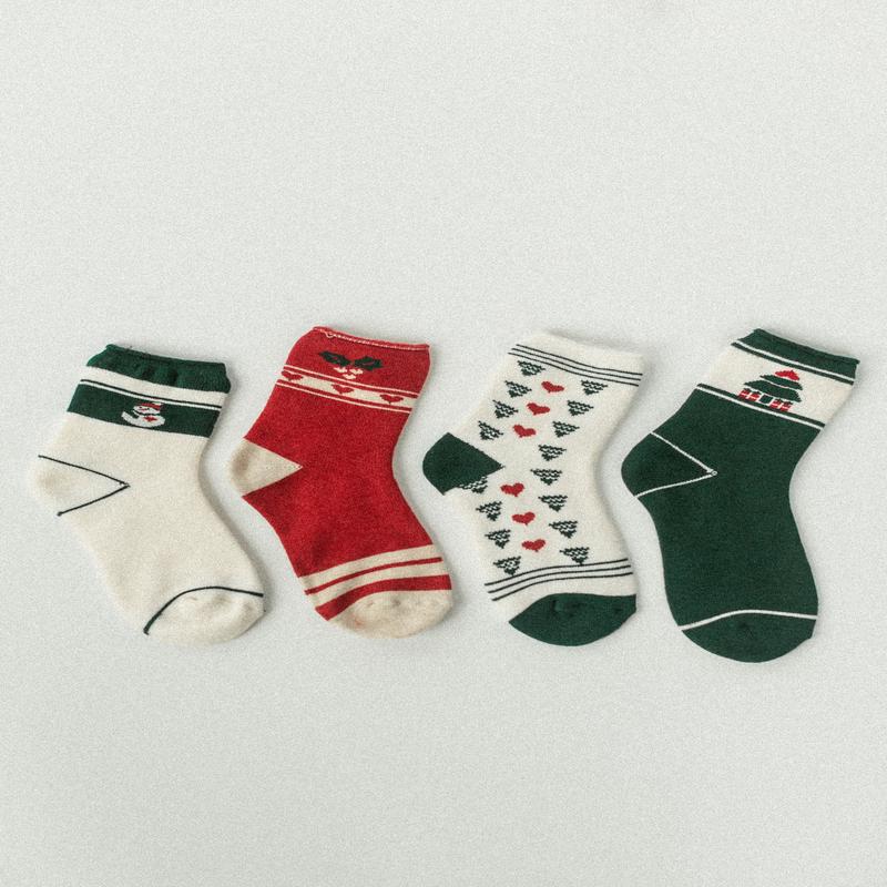 Festive Christmas Holiday Crew Socks