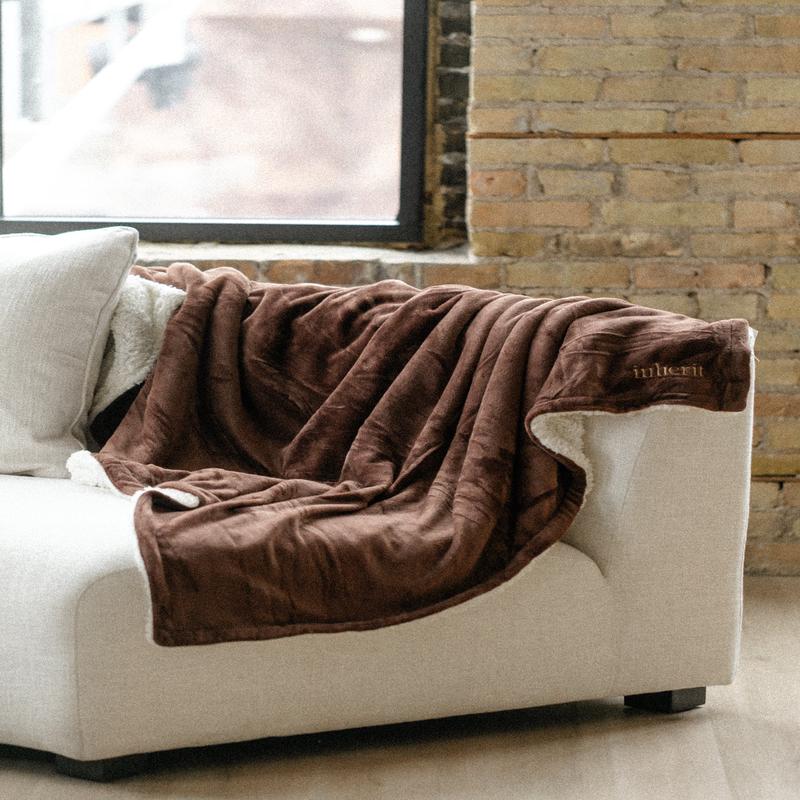 Inherit Softest-Ever Chocolate Sherpa Throw
