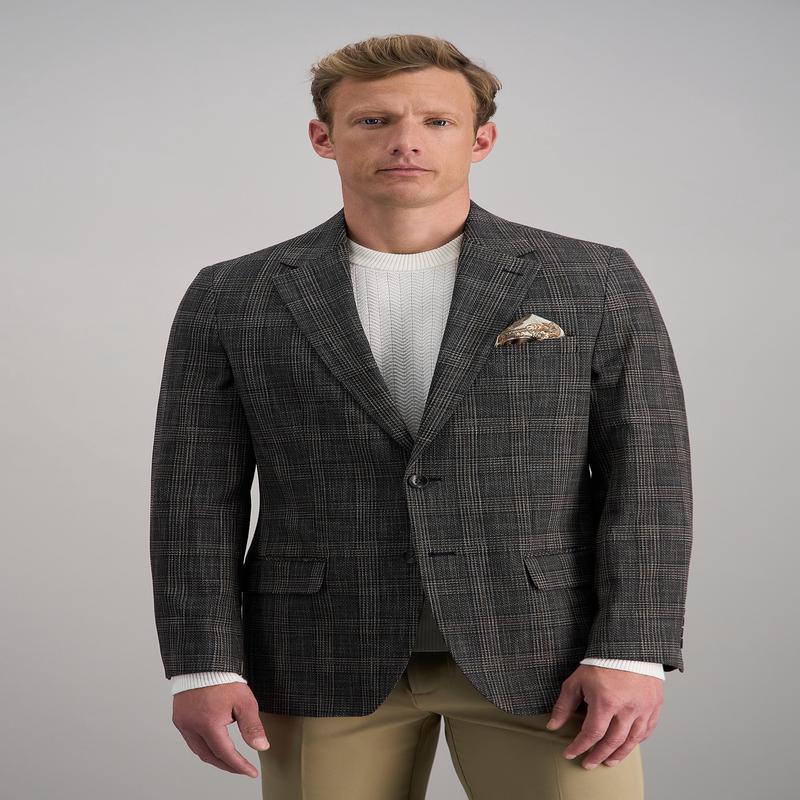 J.M. Haggar Slub Glen Plaid Sport Coat