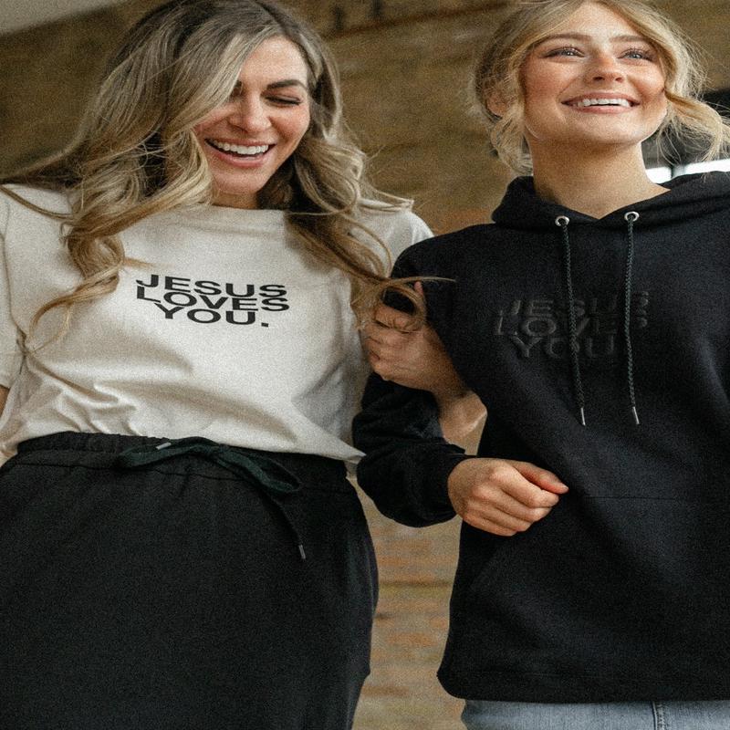 Jesus Loves You Graphic Short Sleeve Top