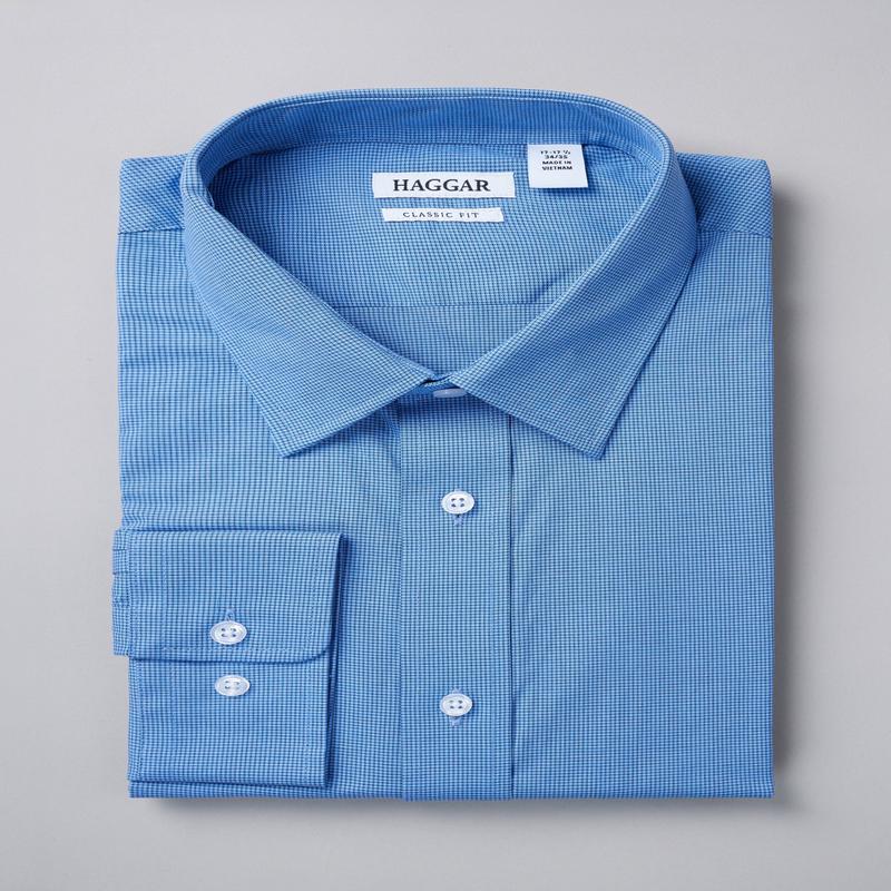 Premium Comfort Dress Shirt - Blue Dobby