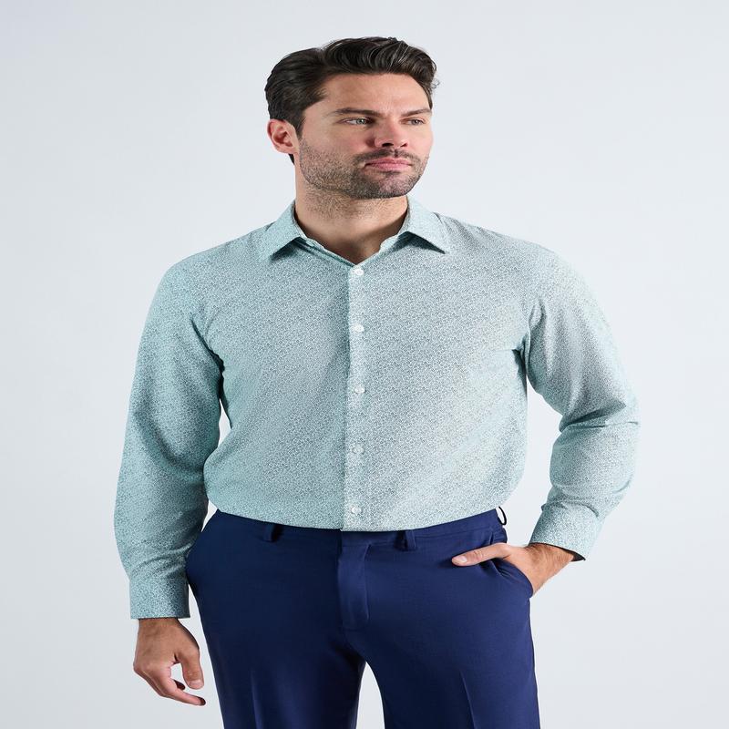 Smart Wash Dress Shirt - Forest Floral Print