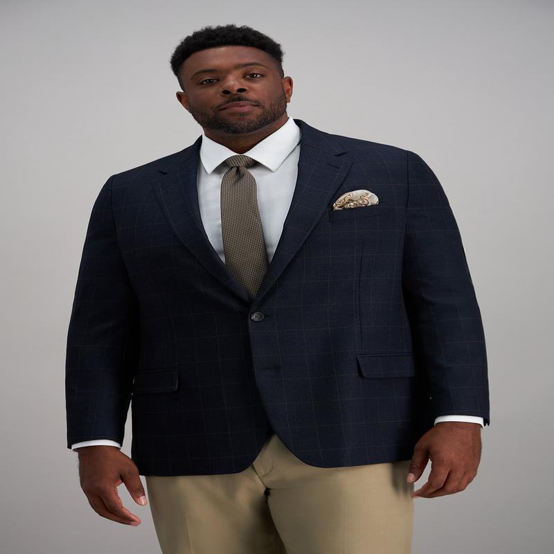 Big & Tall J.M. Haggar Glen Plaid Sport Coat