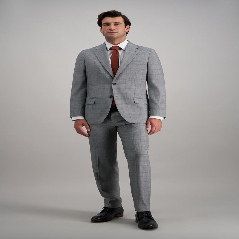 J.M. Haggar Glen Plaid Sharkskin Suit Jacket