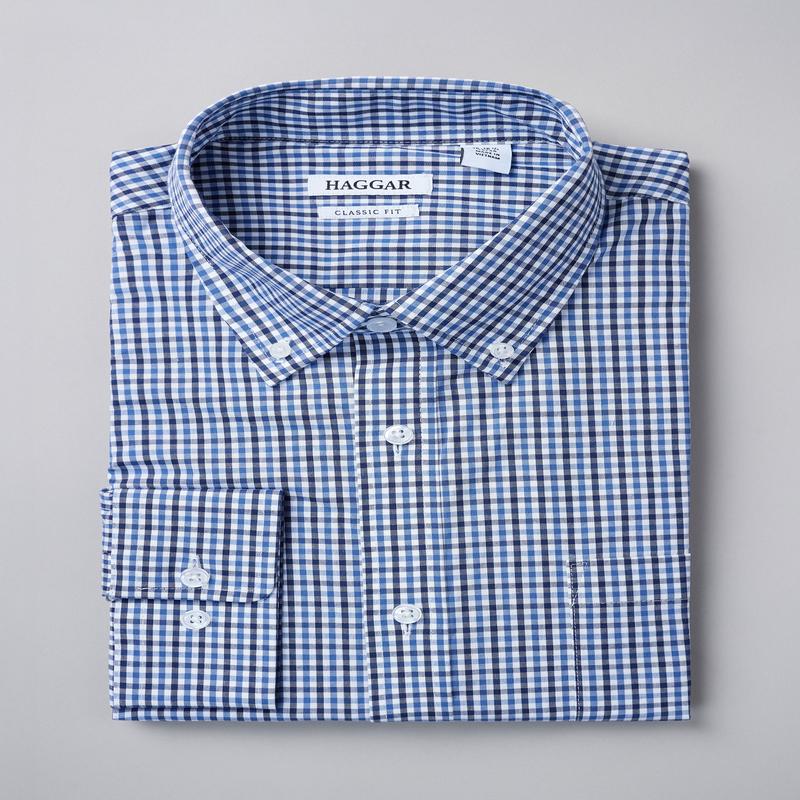 Premium Comfort Dress Shirt - Blue Plaid