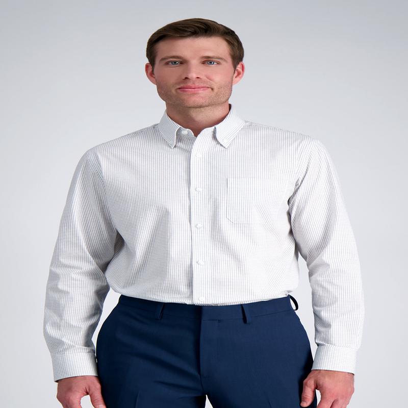 Premium Comfort Dress Shirt - White Check